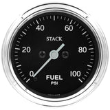 Autometer Stack 52mm 0-100 PSI 1/8in NPTF Male Pro Stepper Motor Fuel Pressure Gauge - Classic - ST3306C