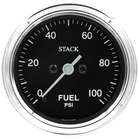 Autometer Stack 52mm 0-100 PSI 1/8in NPTF Male Pro Stepper Motor Fuel Pressure Gauge - Classic - ST3306C