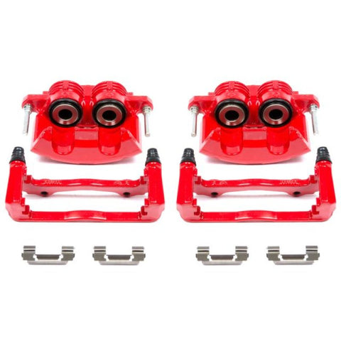 Power Stop 98-02 Chevrolet Camaro Front Red Calipers w/Brackets - Pair - S4692
