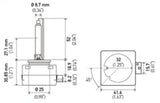 Hella Xenon D1S Bulb PK32d-2 85V 35W 5000k - D1S 5000 K