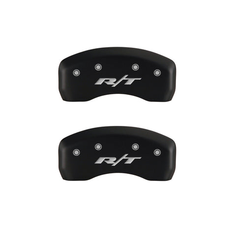 MGP 4 Caliper Covers Engraved Front & Rear RT Red finish silver ch - 12192SRT1RD