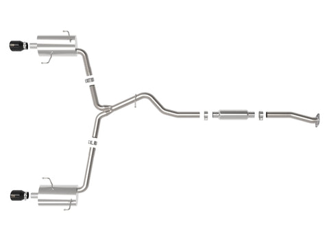 aFe Subaru Forester XT 14-18 H4-2.5L (t) Takeda 2-1/2in to 2-1/4in 304 SS Cat-Back- Black Tip - 49-36804-B
