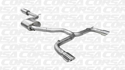 Corsa 14-15 Volkswagen GTI Mk7 Polished Sport 3.0in Cat-Back Dual Rear Exit - 14834