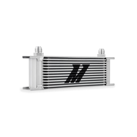 Mishimoto Universal Thermostatic Oil Cooler Kit 13-Row Silver - MMOC-U13TSL