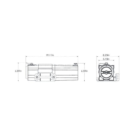 Superwinch 7500 LBS 12V DC 5/16in x 54ft Steel Rope S7500 Winch - 1475200