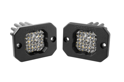 Diode Dynamics Stage Series C1 LED Pod Sport - White Flood Flush BBL (Pair) - DD6472P