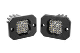 Diode Dynamics Stage Series C1 LED Pod Pro - White Flood Flush BBL (Pair) - DD6477P