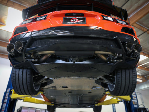 aFe MACH Force-Xp 3in to 2-1/2in 304SS Cat-Back (No NPP) 2020 Chevy Corvette (C8) 6.2L - Carbon Tip - 49-34127-C