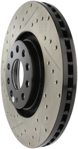 StopTech 05-06 Audi A4 Quattro/ 02-04 A6 Quattro / 99-02 S4 Front Right Slotted & Drilled Rotor - 127.33096R