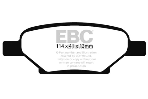 EBC 04-06 Chevrolet Cobalt 2.0 Supercharged Yellowstuff Rear Brake Pads - DP41704R