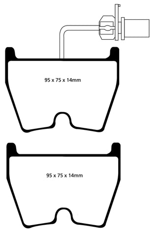 EBC 06-09 Audi RS4 4.2 (Cast Iron Rotors) Yellowstuff Front Brake Pads - DP41513R
