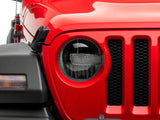 Raxiom 18-23 Jeep Wrangler JL Axial Series 9-In LED Headlights- Blk Housing (Clear Lens) - J164371