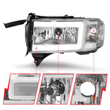 ANZO 94-02 Dodge RAM Crystal Headlight - w/ Light Bar Chrome Housing - 111555