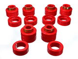 Energy Suspension Chevy Pickup 2&4Wd Body Mounts - Red - 3.4123R