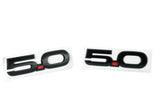 Ford Racing 15-17 Ford Mustang 5.0L Fender Emblem Black - M-1447-M50AB