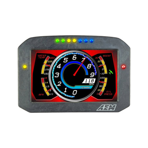 AEM CD-7G Carbon Flush Digital Dash Display w/ Internal 20Hz GPS & Antenna - 30-5702F