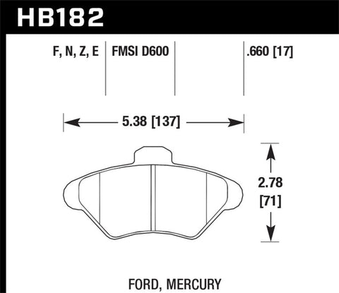 Hawk Performance Ceramic Street Brake Pads - HB182Z.660