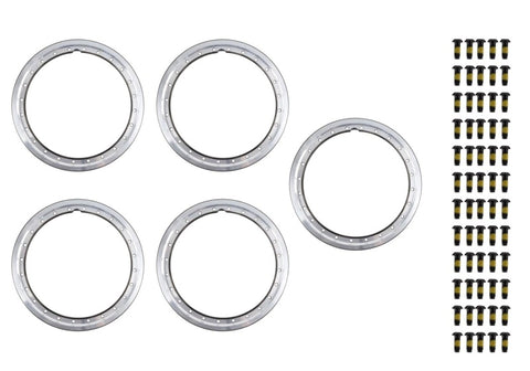 Ford Racing 2021+ Bronco Beadlock Trim Ring Kit - Gray - M-1021K-BLG