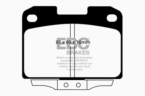 EBC 94-96 Dodge Stealth 3.0 4WD Greenstuff Rear Brake Pads - DP21098