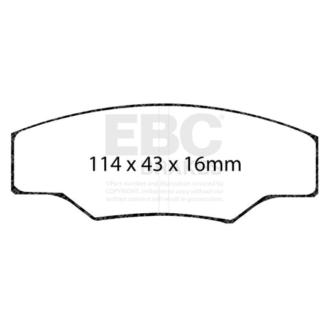 EBC Racing Alcon H-Type RC4463 Calipers / AP Racing CP3228/CP5147 Calipers RP-X Brake Pads - DP8003RPX