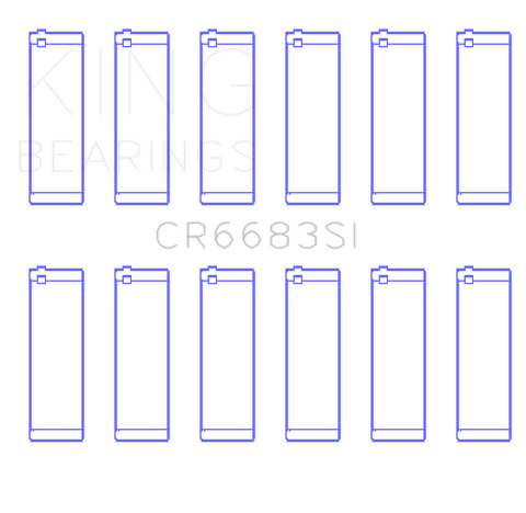 King Engine Bearings Chevrolet 262 (OD+.002in) Connecting Rod Bearing Set - CR6683SI