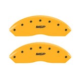 MGP 2 Caliper Covers Engraved Front MGP Yellow Finish Black Characters 1999 Chevrolet Tahoe - 14212FMGPYL