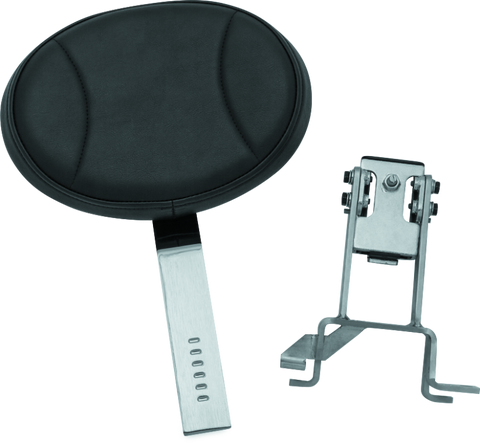 Kuryakyn Plug-N-Go Driver Backrest 14-Up Indian Black Pad, Chrome - 1628