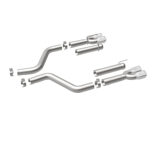 MagnaFlow Axle-Back, SS, 3in, Quad Split Rear 3.5 Tips 2015 Dodge Challenger incl SRT Hellcat - 19206