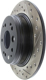 StopTech 04-08 Acura TL / 03-09 Honda Element Slotted & Drilled Left Rear Rotor - 127.40061L