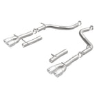 MagnaFlow Axle-Back, SS, 2.5in, Quad Split Rear 3.5in Tip 2015 Dodge Challenger 3.6L V6 - 19218