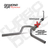 Diamond Eye KIT 4in TB MFLR RPLCMENT PIPE DUAL SS 94-97 5 7 3L F250/F350 PWRSTROKE NFS W CARB STDS - K4308S-RP