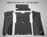 BedRug 03-06 Jeep LJ Unlimited Rear 4pc BedTred Cargo Kit (Incl Tailgate & Tub Liner) - BTLJ04R