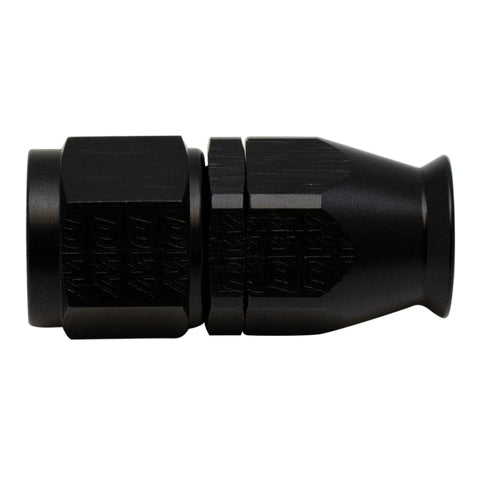 DeatschWerks 8AN Female Swivel Straight Hose End PTFE (Incl 1 Olive Insert) - Anodized Matte Black - 6-02-0854-B