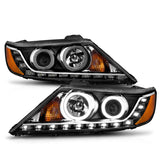 ANZO 2011-2013 Kia Sorento Projector Headlights w/ Halo Black (CCFL) - 111248