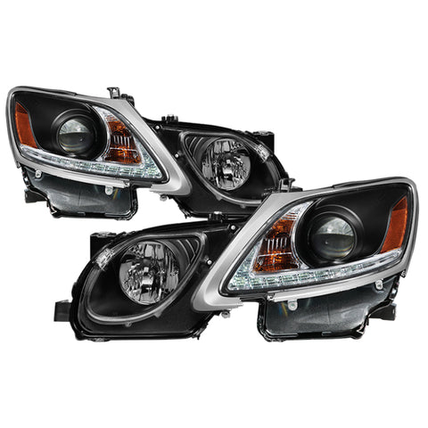 Spyder Lexus GS 300 / 350 / 450 06-11 Headlights - HID Model Only - Black PRO-YD-LG06-HID-DRL-BK - 5082800