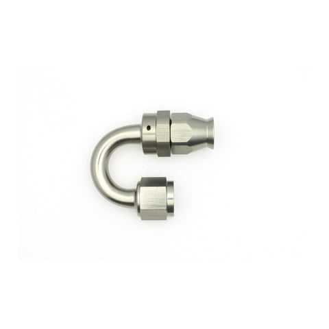 DeatschWerks 8AN Female Swivel 180-Degree Hose End PTFE (Incl. 1 Olive Insert) - 6-02-0857
