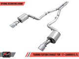 AWE Tuning 2017+ Dodge Charger 5.7L Track Edition Exhaust - Diamond Black Tips - 3015-33134