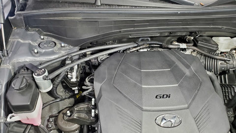 J&amp;L 20-24 Hyundai Palisade / Kia Telluride 3.8L Oil Separator 3.0 Passenger Side - Clear Anodize - 3114P-C