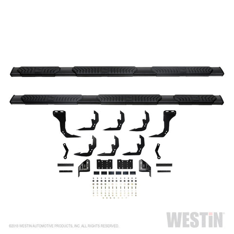 Westin 2019 Chevrolet Silverado/Sierra 1500 Crew Cab (5.5ft) R5 Modular Nerf Step Bars - Black - 28-534685