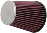 K&N Universal Chrome Round Tapered Air Filter 2.75in Flg ID x 5.031in B OD x 3.5in Top OD x 5.5in H - RC-5131
