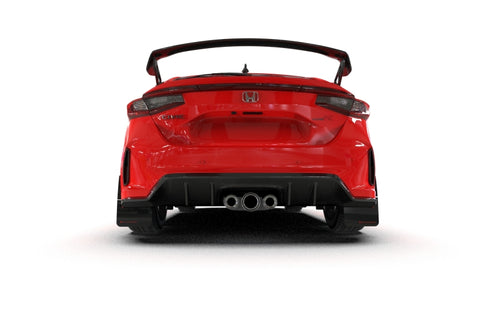 Rally Armor 2023+ Honda Civic Type R Black Mud Flap Grey Logo - MF97-UR-BLK-GRY