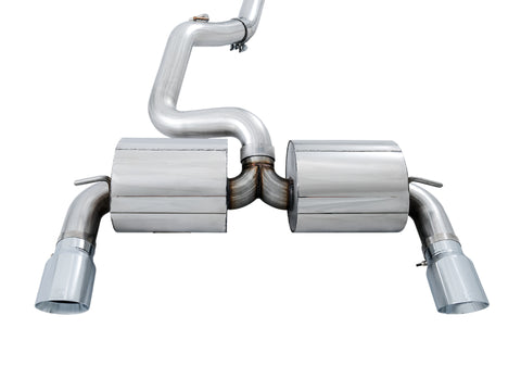 AWE Tuning Ford Focus RS Touring Edition Cat-Back Exhaust- Non-Resonated - Chrome Silver Tips - 3015-32088