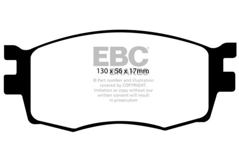 EBC 06-11 Hyundai Accent 1.6 Ultimax2 Front Brake Pads - UD1156
