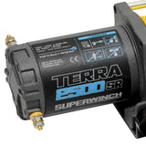 Superwinch 2500 LBS 12V DC 3/16in x 40ft Synthetic Rope Terra 2500SR Winch - Gray Wrinkle - 1125270