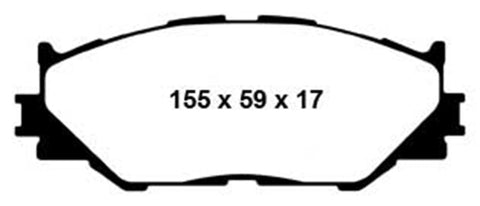 EBC 06-08 Lexus IS250 2.5 Greenstuff Front Brake Pads - DP21772