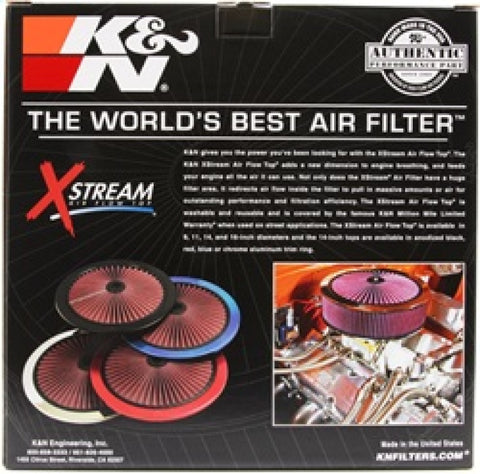 K&N X-Stream Top Filter X-Stream 14in OD - Blue - 66-1401XB
