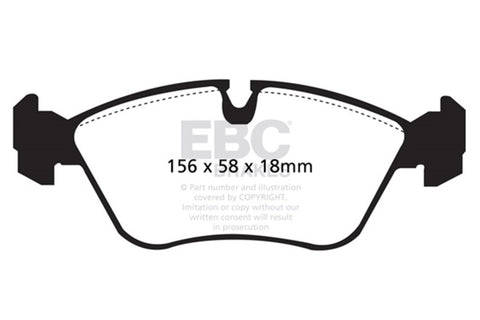 EBC 93-97 Volvo 850 2.3 Turbo Ultimax2 Front Brake Pads - UD618