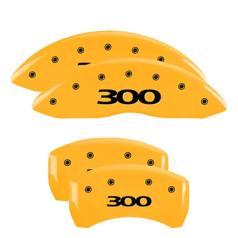 MGP 4 Caliper Covers Engraved F & R Chrysler Wing Yellow Finish Black Char 2009 Chrysler Aspen - 32009SCW2YL