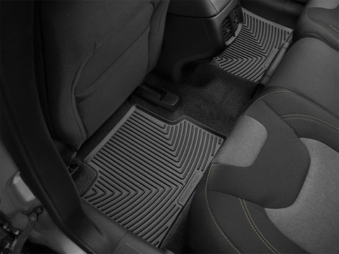 WeatherTech 14+ Jeep Cherokee Rear Rubber Mats - Black - W317