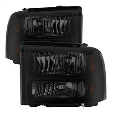 xTune Ford F250/350/450 Super Duty 05-07 Crystal Headlights Black Smoked HD-JH-FS05-AM-BSM - 9030444
